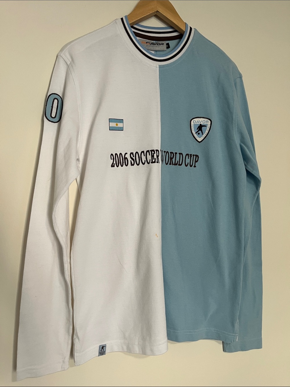 Vintage Rare 2006 World Cup Argentina Cotton Long Sleeve Shirt Medium
